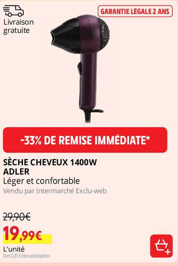sèche cheveux 1400w adler