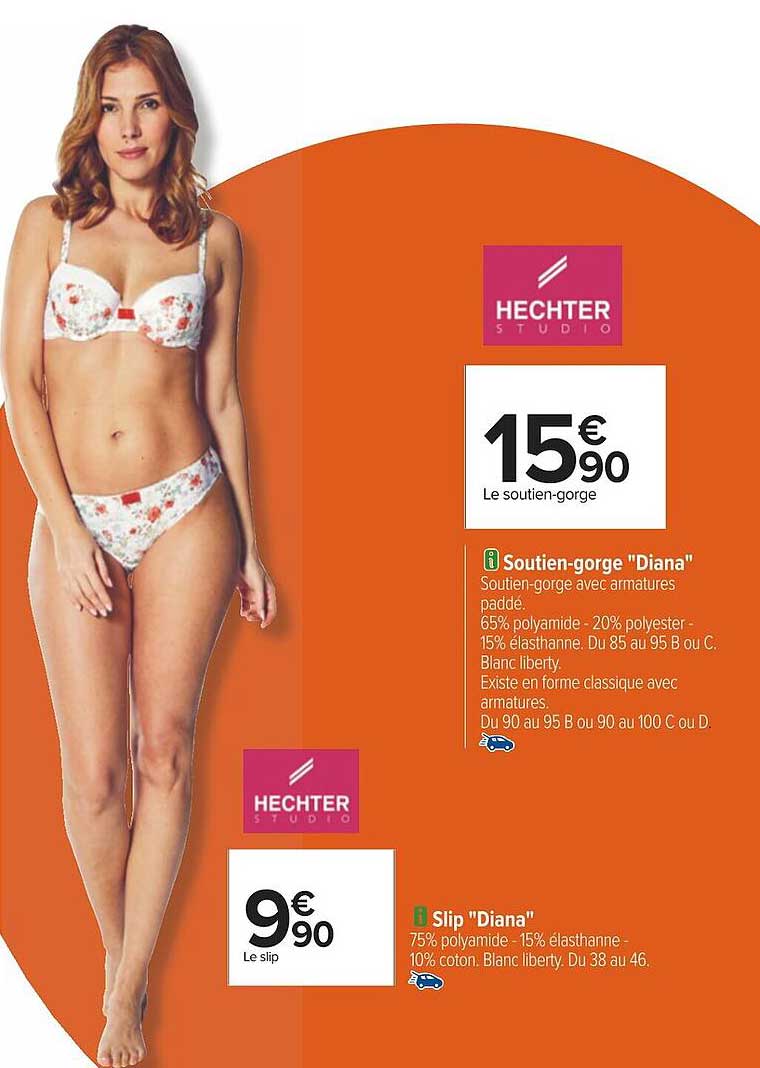 soutien-gorge "diana" hechter, slip "diana" hechter