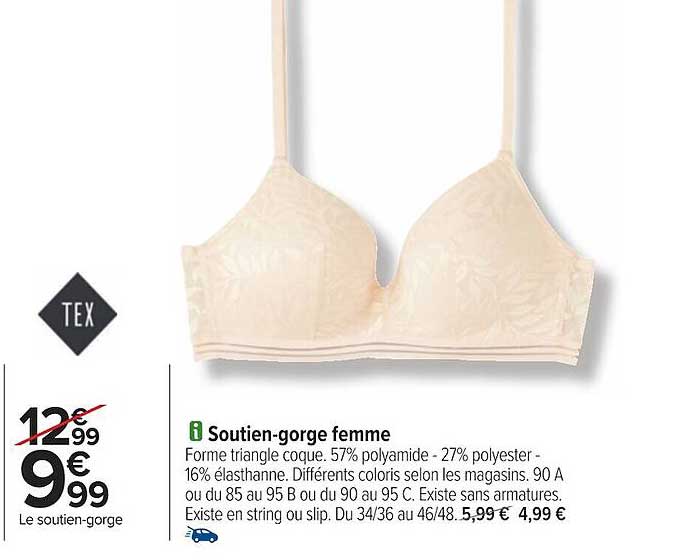 soutien-gorge femme tex