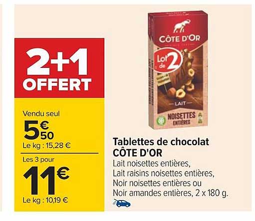 Tablettes De Chocolat Côte D'or