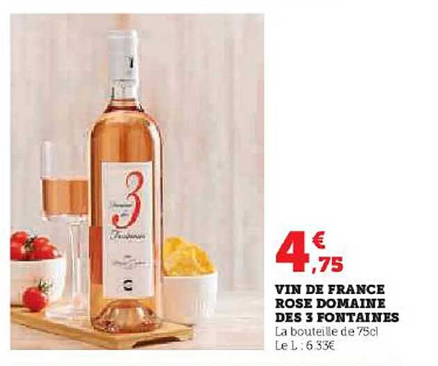 Vin De France Rosé Domaine Des 3 Fontaines