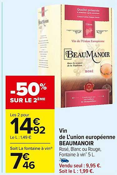 vin de l'union européenne beaumanoir