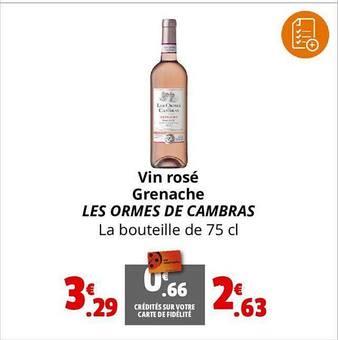 vin rosé grenache les ormes de cambras