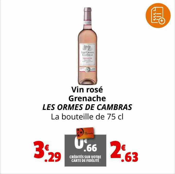 vin rosé grenache les ormes de cambras