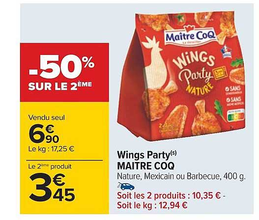 wings party maître coq