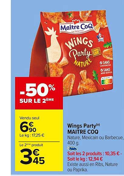 wings party maître coq