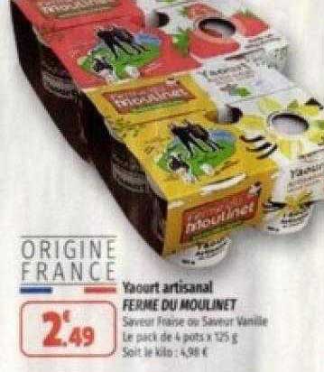Yaourt Artisanal Ferme Du Moulinet