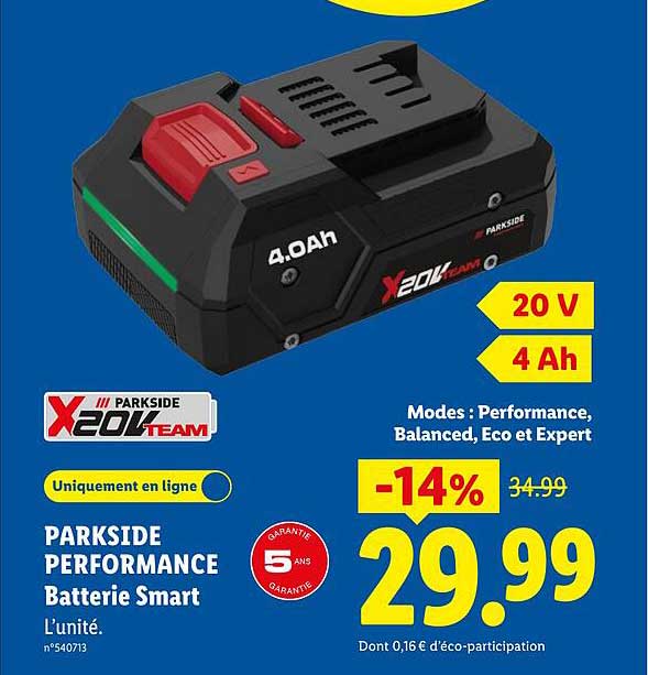 PARKSIDE PERFORMANCE Batterie Smart