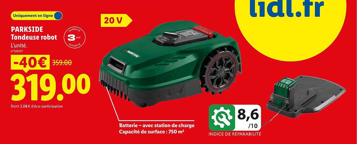 PARKSIDE Tondeuse robot