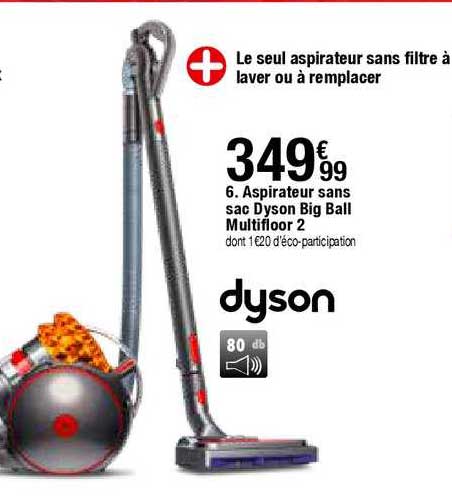 aspirateur sans sac dyson big ball multfloor 2