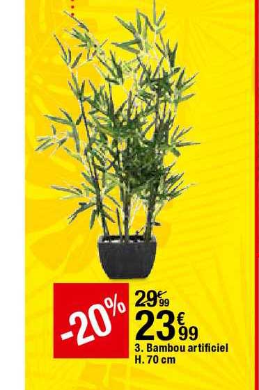 bambou artificiel h. 70 cm