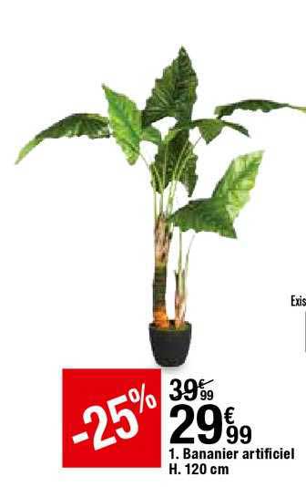 bananier artificiel h. 120 cm