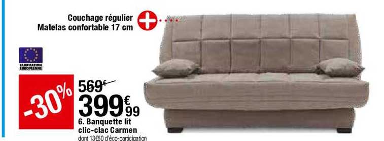 banquette lit clic clac carmen