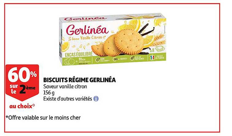 Biscuits Régime Gerlinéa 60% Sur Le 2ème Au Choix