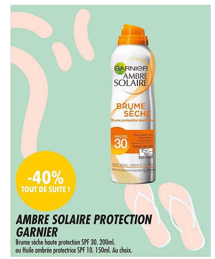 brume sèche ambre solaire protection garnier
