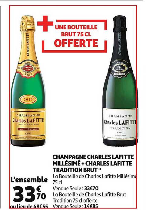 champagne charles lafitte millésimé+charles lafitte tradition brut
