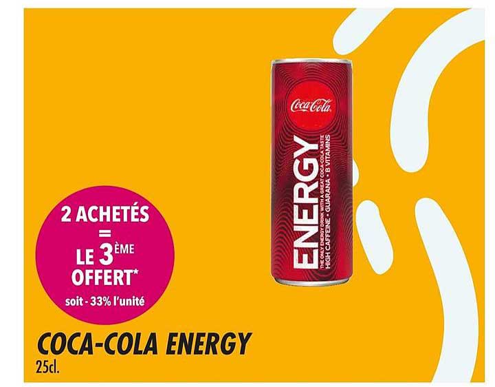 coca cola energy 2 achetés = le 3ème offert