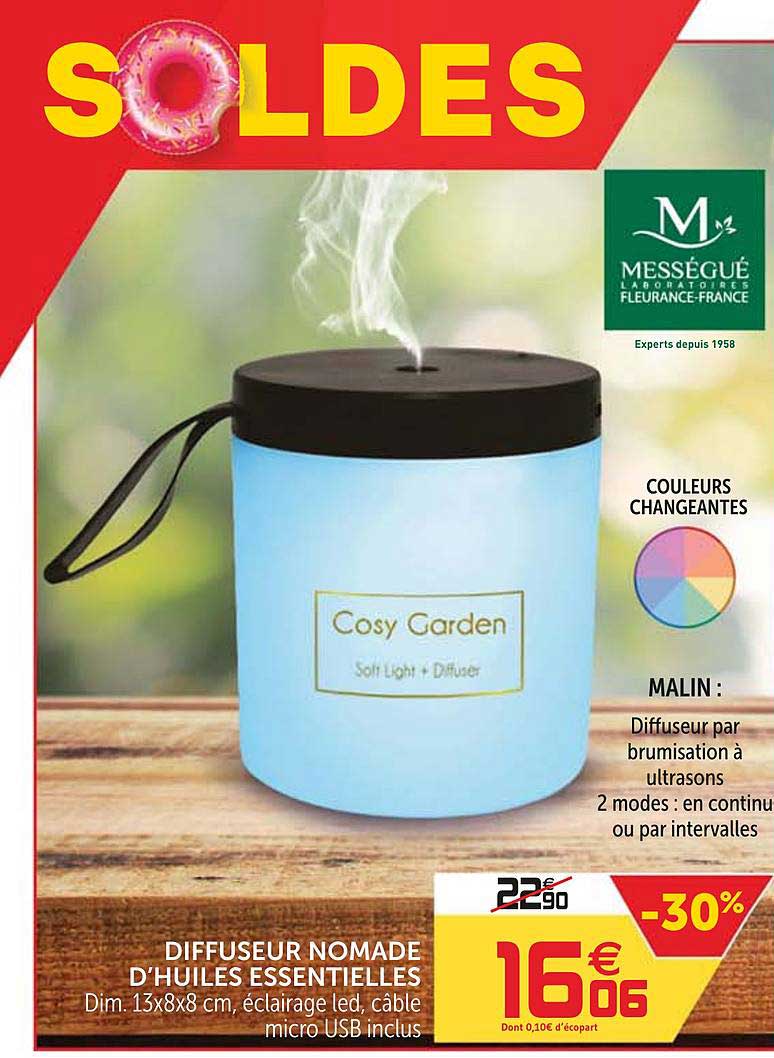 cosy garden mességué diffuseur nomade d'huile essentielles