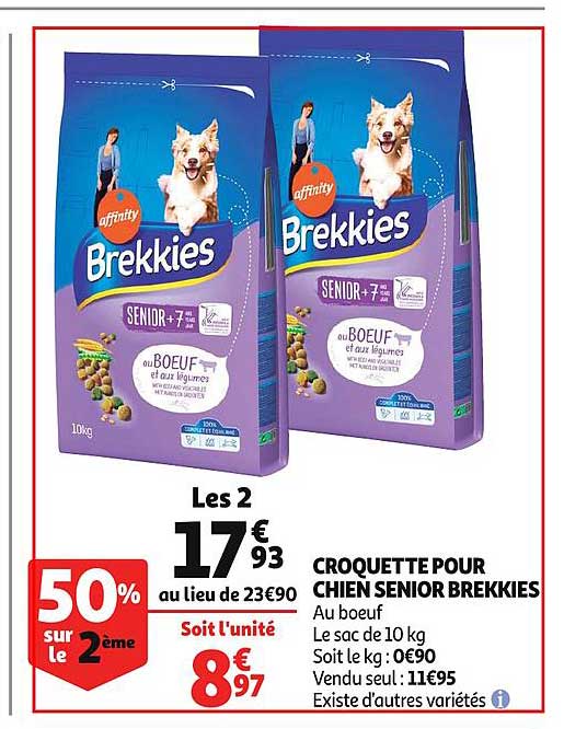 croquette pour chien senior brekkies