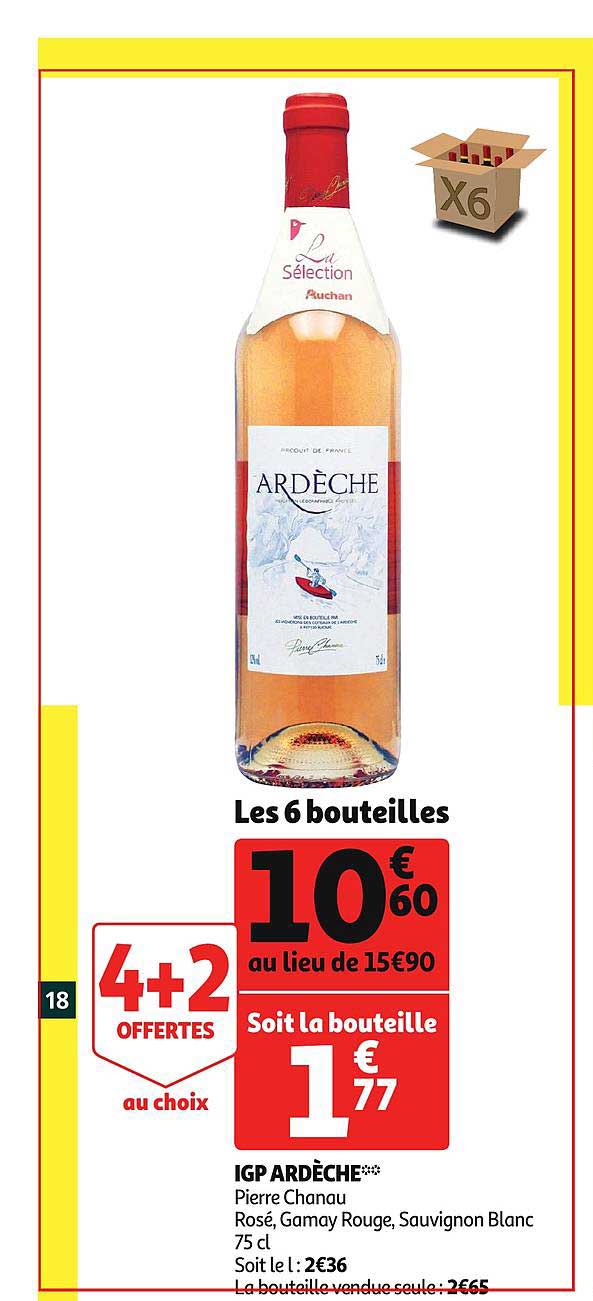 igp ardèche  pierre chanau 4+2 offertes au choix