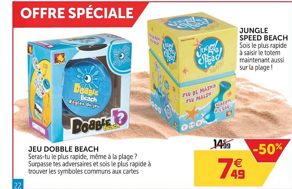 jeu dobble beach jungle speed beach
