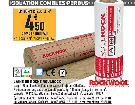 laine de roche roulrock rockwool