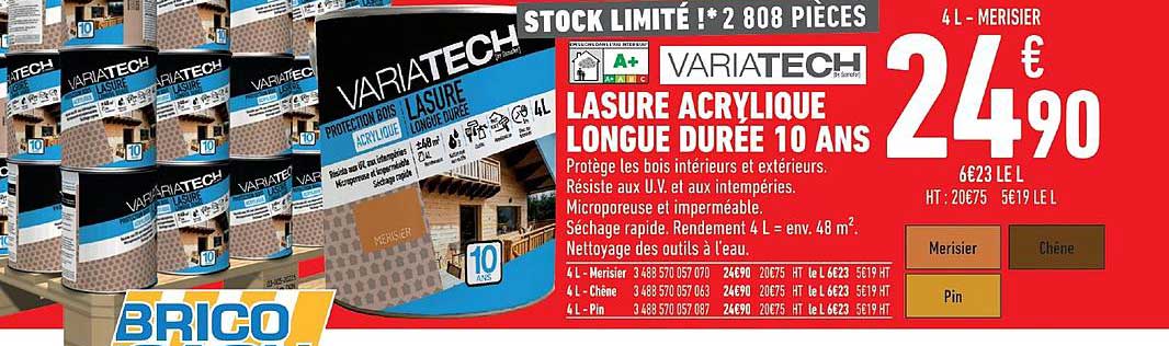 lasure acrylique longue durée 10 ans variatech