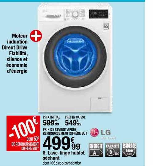 lave linge hublot séchant lg