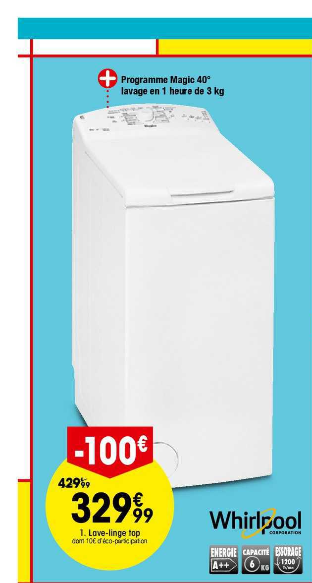 lave linge top whirlpool
