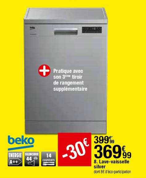lave vaisselle silver beko