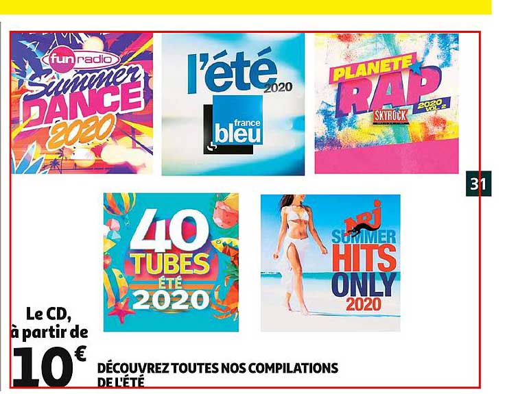 le cd découvrez toutes nos compilations de l'été