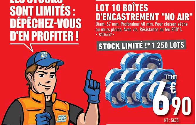 lot 10 boîtes d'encastrement no air