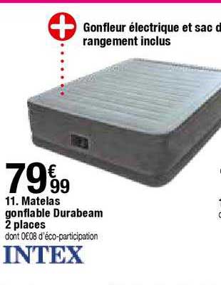matelas gonflable durabeam 2 places intex