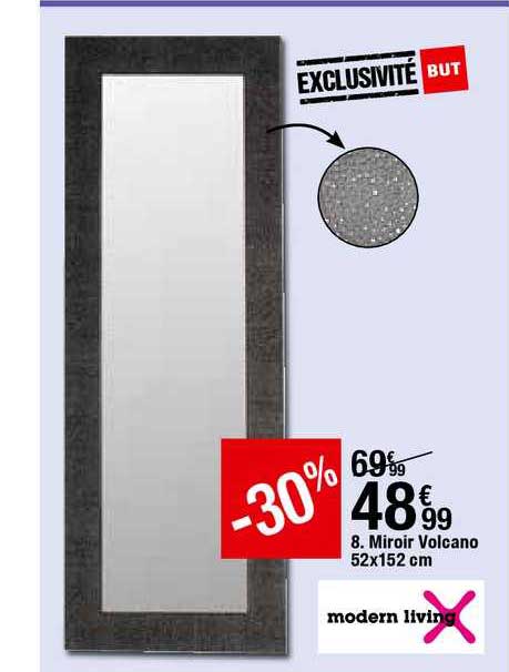 miroir volcano 52x152 cm modern living