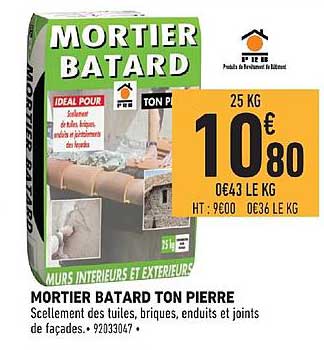 mortier batard ton pierre