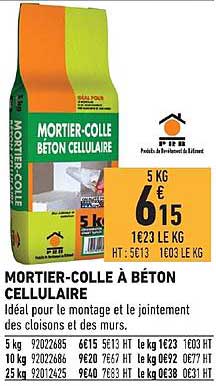mortier colle à béton cellulaire