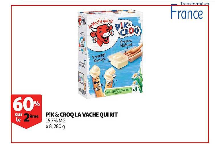 p!k&croq la vache qui rit 60% sur le 2ème