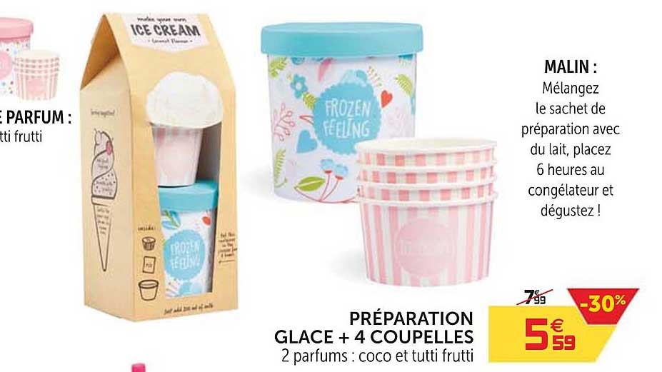 Préparation Glace + 4 Coupelles