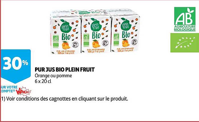 Pur Jus Bio Plein Fruit