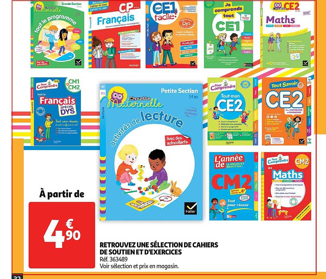 retrouvez une sélection de cahiers de soutien et d’exercices