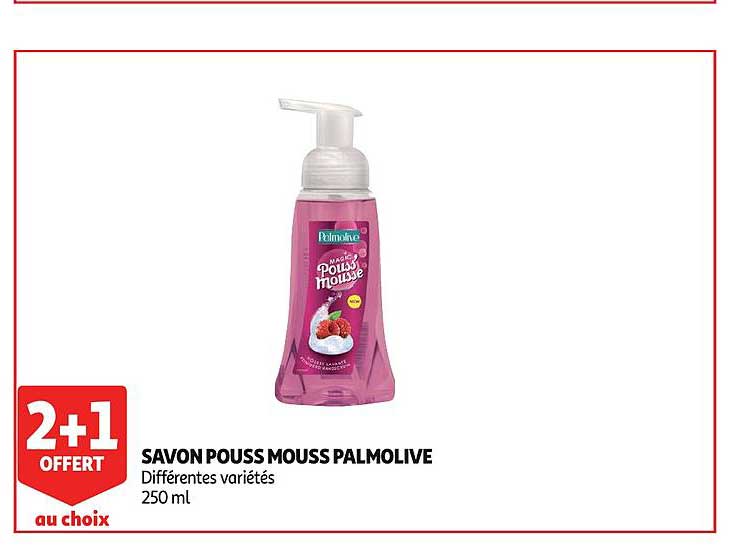 savon pouss mouss palmolive 2+1 offert au choix