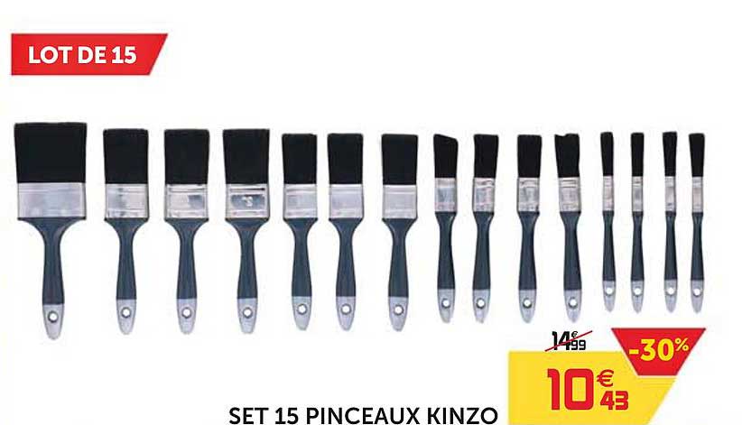Set 15 Pinceaux Kinzo