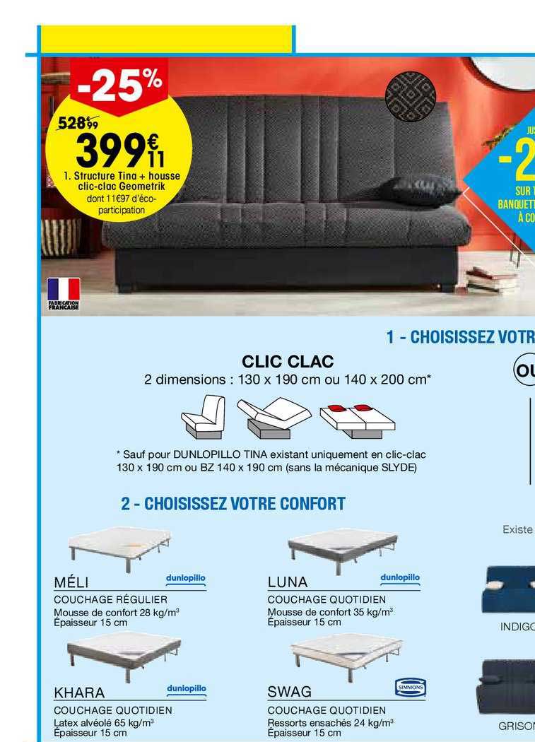 structure tina + housse clic clac geometrik