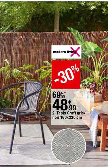 tapis graft gris noir 160x230 cm modern living