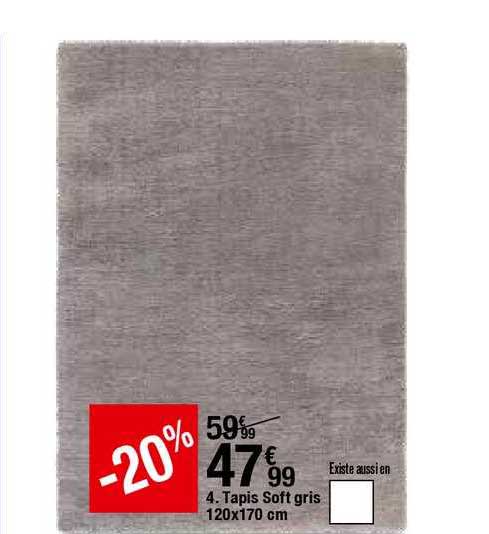 tapis soft gris 120x170 cm
