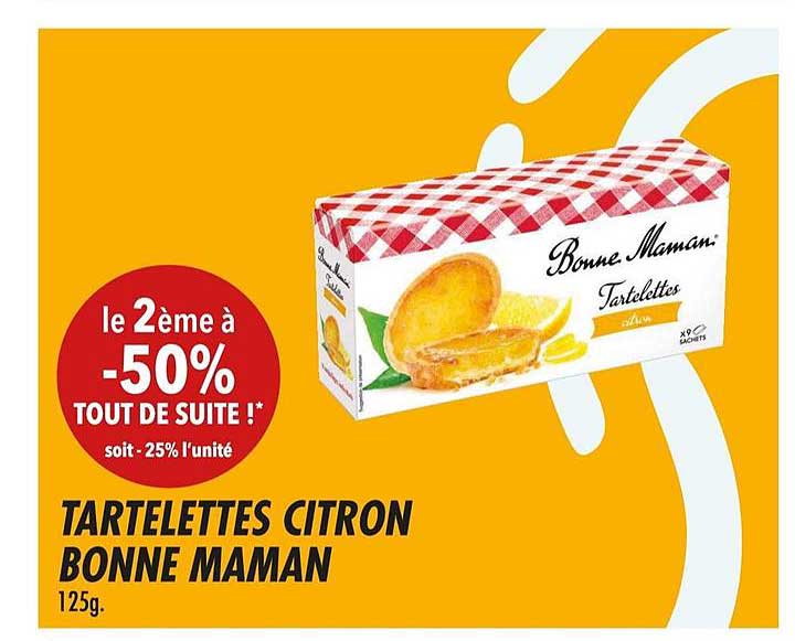 Tartelettes Citron Bonne Maman Le 2ème -50%
