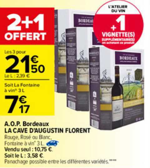 a.o.p. bordeaux la cave d'augustin florent