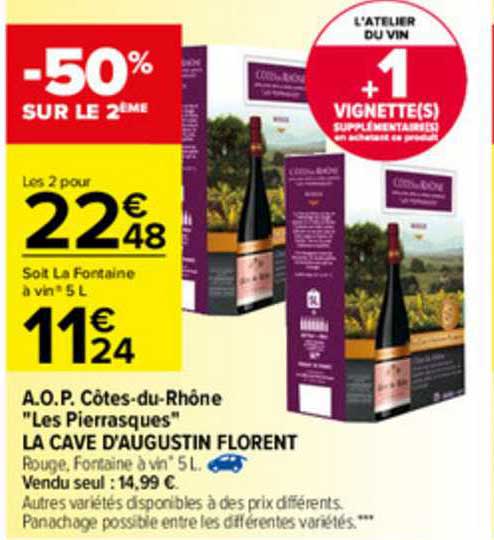 a.o.p. côtes-du-rhône "les pierrasques" la cave d'augustin florent