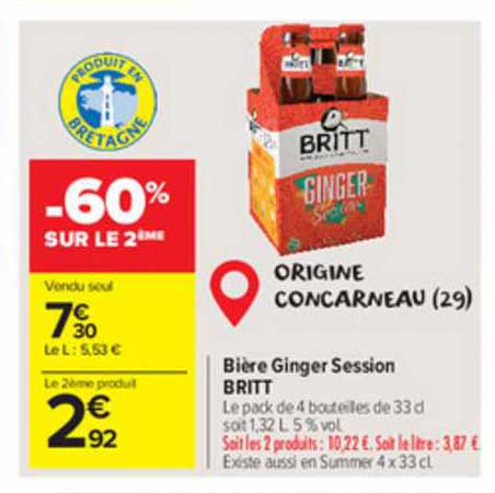 bière ginger session britt