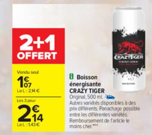 Boisson énergisante Crazy Tiger